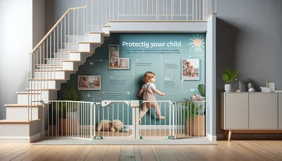 Barrière sécurité escalier bébé : le guide complet 2026 pour protéger votre enfant - AI generated illustration